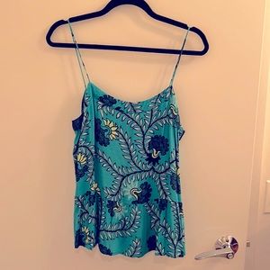 Loft patterned spaghetti strap blouse